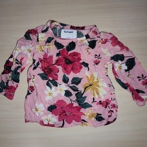 Toddler girls old navy floral blouse 2t
